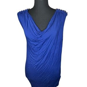 MICHAEL Michael Kors Royal Blue Draped Blouse
